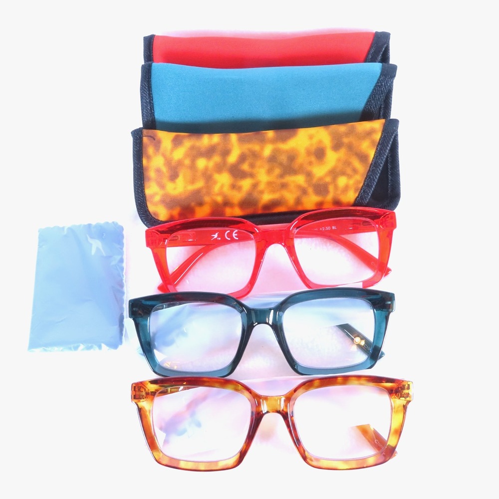 Hummingbird Womens Santa Fe Set of 3 Auto Tint Blue Light Sun Readers Bolds 2.5
